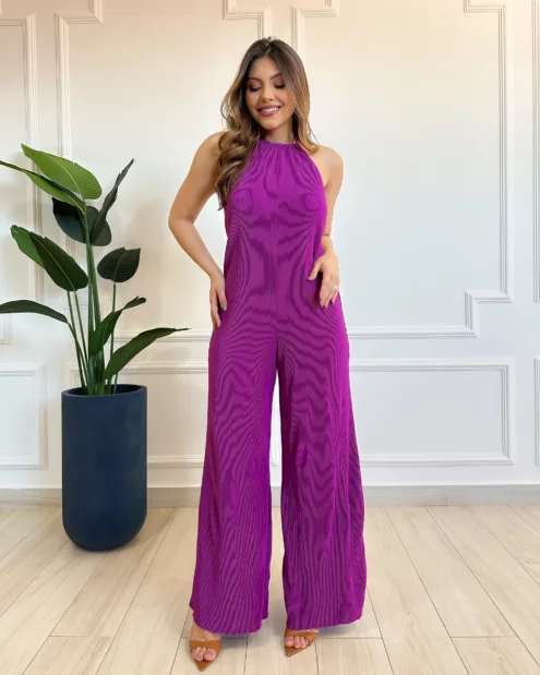 Morena Blanc - Vestido Plissado Camafeu
