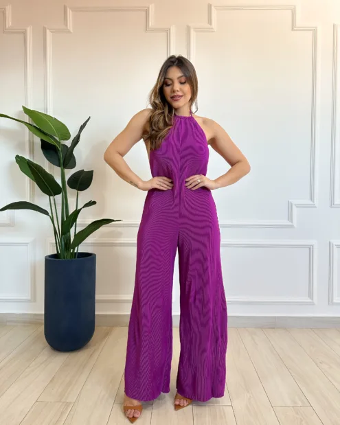 Morena Blanc - Vestido Plissado Camafeu