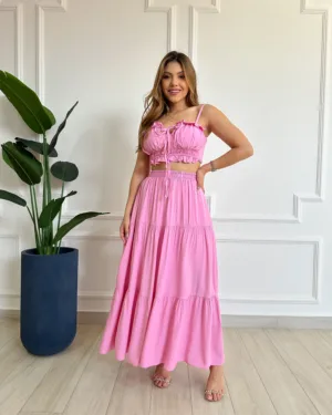 Morena Blanc - Conjunto em viscolinho