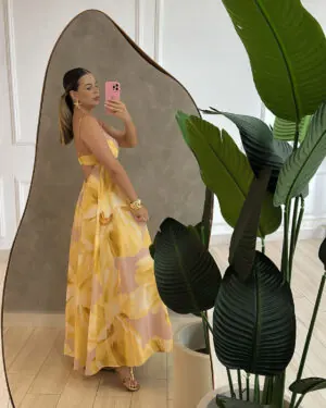 Morena Blanc - Vestido festa de papo FARM