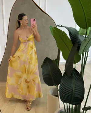 Morena Blanc - Vestido festa de papo FARM