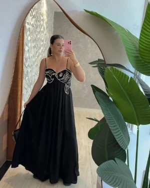Morena Blanc - Vestido bordado peixe farm